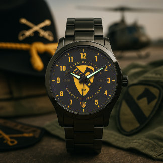 America's First Team Veteran Personalized Black Watch