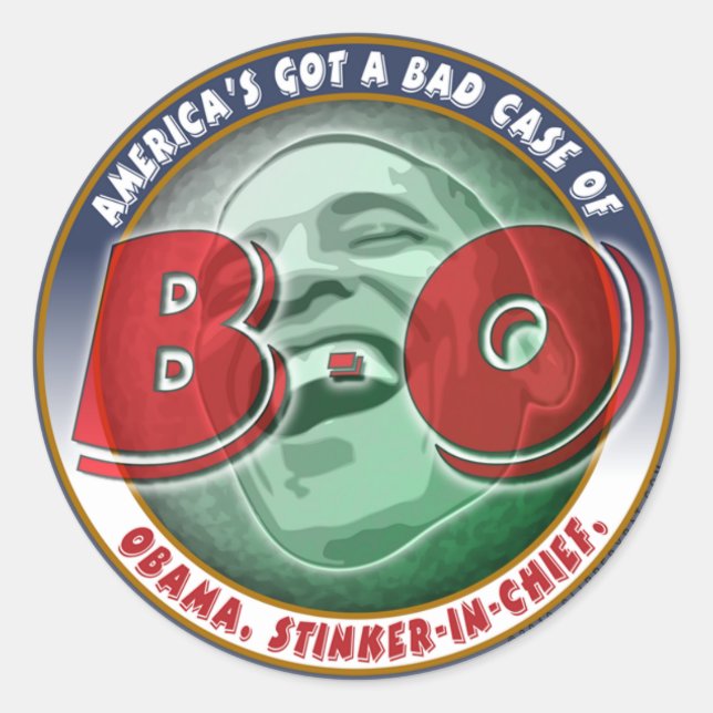America's Got a Bad Case of... Classic Round Sticker (Front)