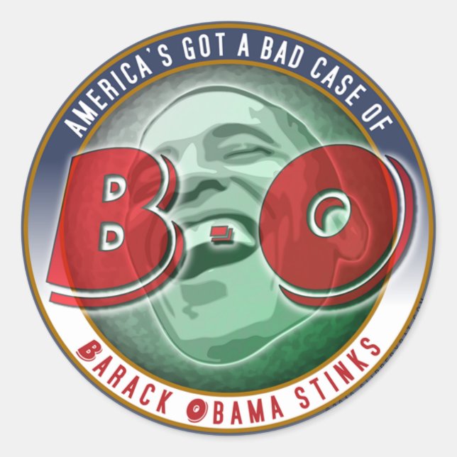 America's Got a Bad Case of... Classic Round Sticker (Front)