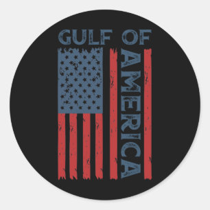 Americas Gulf - Gulf Of Usa America Funny Usa Amer Classic Round Sticker