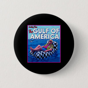 America's Gulf Mexico Presdent Sombrero Summer 2 Inch Round Button