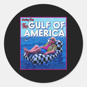 America's Gulf Mexico Presdent Sombrero Summer Classic Round Sticker