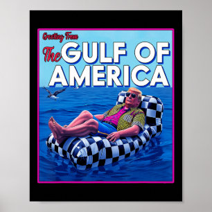 America's Gulf Mexico Presdent Sombrero Summer Poster