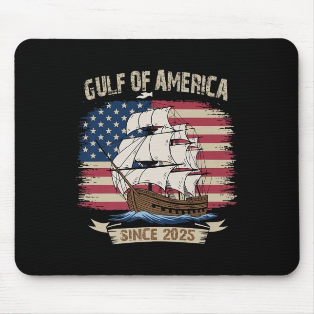 Americas Gulf Mexico Presdent Trump Est 2025 Ameri Mouse Pad (Front)