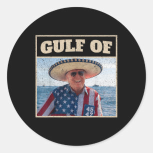 America's Gulf Mexico Trump Gulf Of United States  Classic Round Sticker