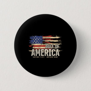 Americas Gulf Of Usa Grunge Patriotic 2 Inch Round Button