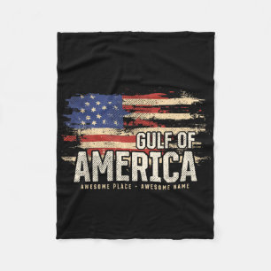 Americas Gulf Of Usa Grunge Patriotic  Fleece Blanket