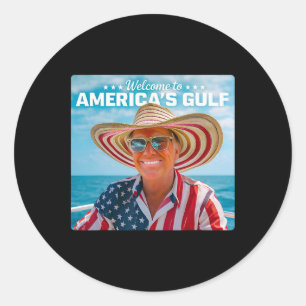 America's Gulf Trump Sombrero Mexico American Classic Round Sticker