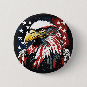 America's Majestic Eagle 2 Inch Round Button