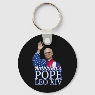 Americas Pope Leo Xiv First American Pope From Chi Keychain