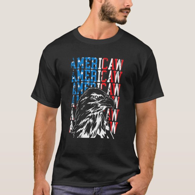 Americaw Eagle American Flag Bandana Patriotic Usa T-Shirt (Front)
