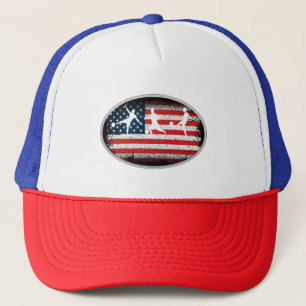 Americen Patriot Beach Soccer Trucker Hat