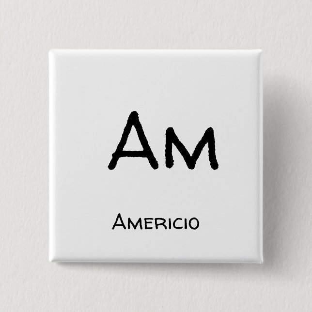 Americio am 2 inch square button (Front)