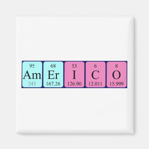 Americo periodic table name magnet