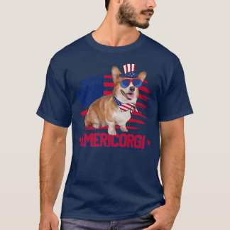 Americorgi, Dog Gifts For Dog Lovers, Corgi Womens T-Shirt