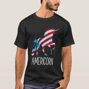 Americorn Unicorn 4 juillet T-shirt Mericorn Mer