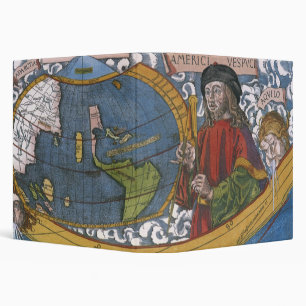 Amerigo Vespucci Explorer on a Map of the Americas Binder