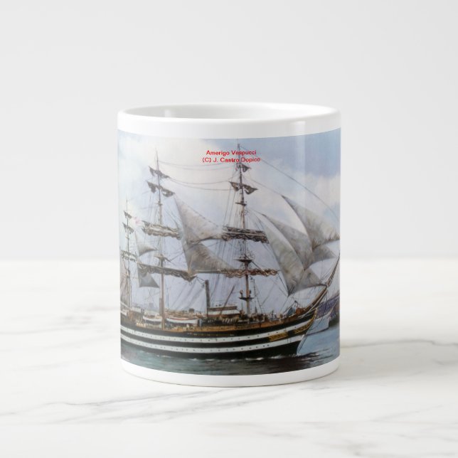 Amerigo Vespucci Large Coffee Mug (Front)