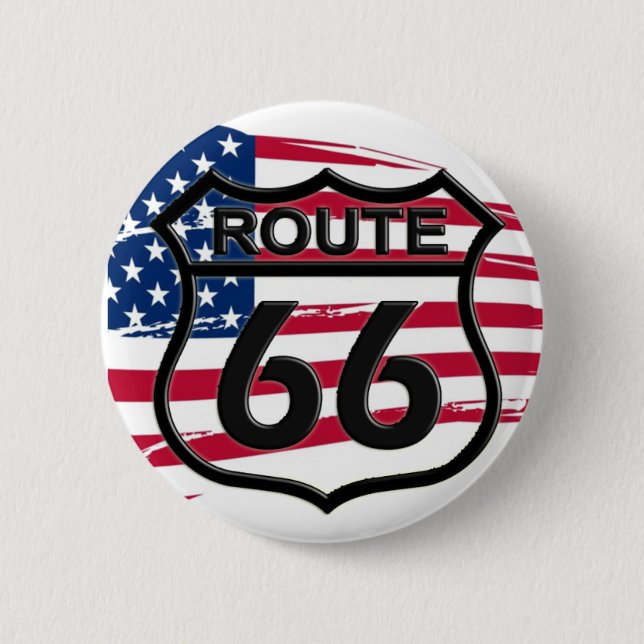 Amerikas Route 66 2 Inch Round Button (Front)