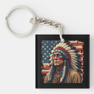 Amérindien Chef Patriotique Américain