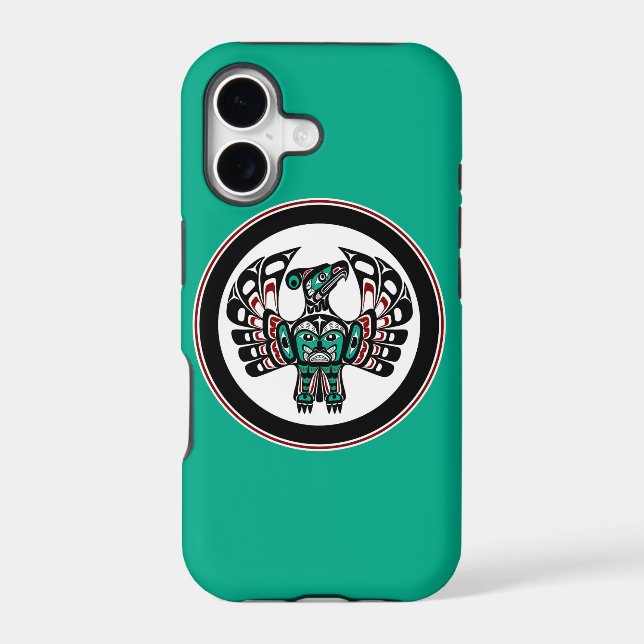 Amérindien rouge noir Vecteur Art Thunderbird (Verso)