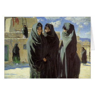 Amérindiens vintages, filles de Taos par Walter Uf
