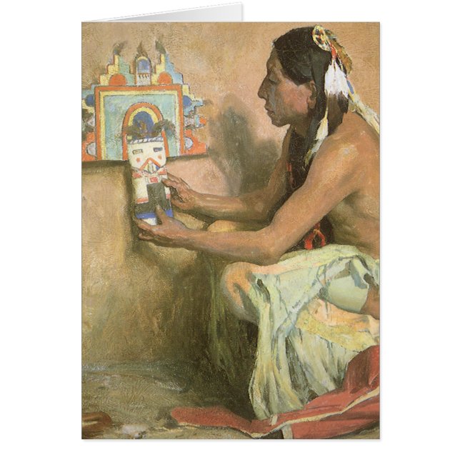 Amérindiens vintages, Hopi Katchina par Couse (Devant)