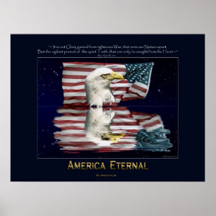 AMERIQUE, affiche patriotique ETERNALE