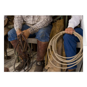 Amérique du Nord, USA. Cowboys se relaxant et 2