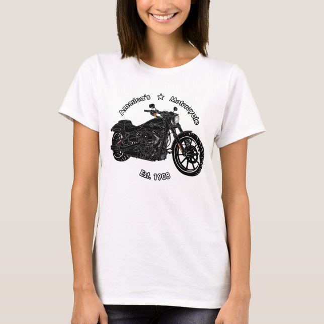 Amérique : Le haut blanc noir de la moto (Devant)
