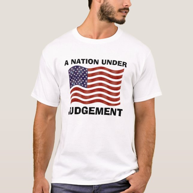 Amérique, Nation sous jugement, T-shirt chrétien (Devant)
