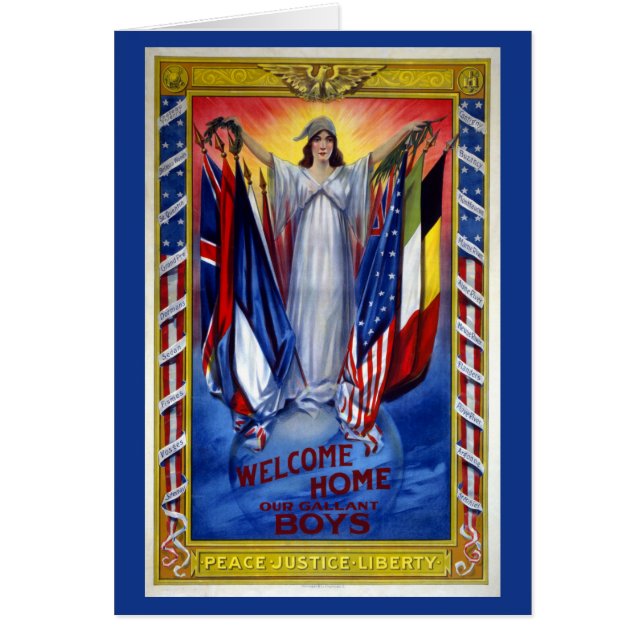 Amérique patriotique vintage, Paix Justice Liberté (Devant)