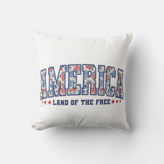"Amérique : Terre des Libres" Coussin