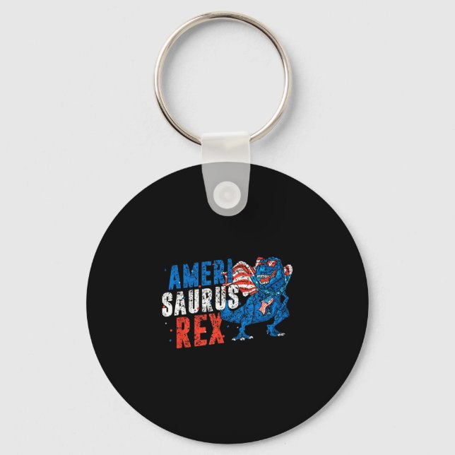 Amerisaurus rex america usa independence 4th of keychain (Front)