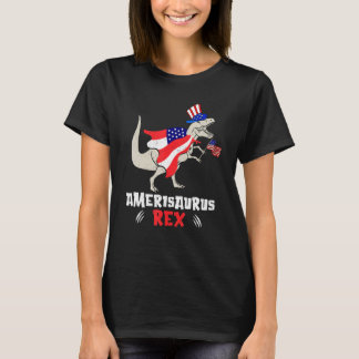 Amerisaurus Rex American Flag 4th of July T Rex Di T-Shirt