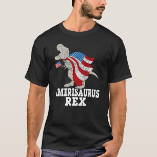 Amerisaurus Rex Dinosaur Fireworks 4th Of July T-Shirt