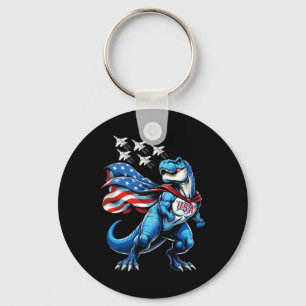 Amerisaurus T-rex Patriotic Boys Girl 4th Of July  Keychain