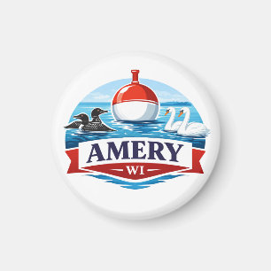 Amery Wisconsin Lake Life Souvenir - Magnet