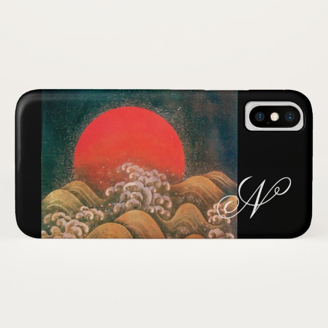 AMETERASU , SUN GODDESS red brown black Case-Mate iPhone Case (Back (Horizontal))