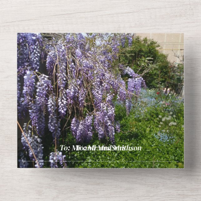 amethyst 6th wedding anniversary invitation   (Front)