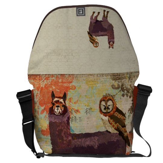 Amethyst Alpaca & Mums Owl Messenger Bag