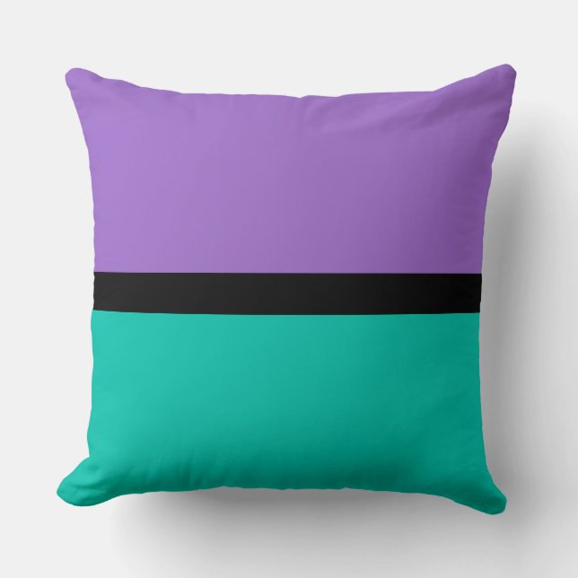 Amethyst & Amazonite Solid Colour Background Throw Pillow (Front)