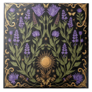 Amethyst and Gold Solstice Tile