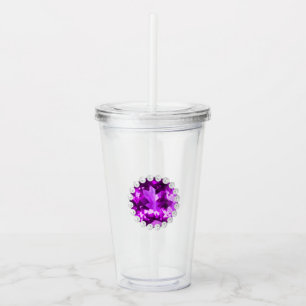 Amethyst and Pearls Acrylic Tumbler