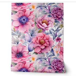Amethyst Bloom Rhapsody Botanical Wallpaper