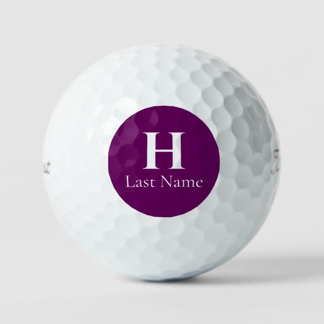 Amethyst Circle Personalized Golf Ball (3) HAMbWG (Front)