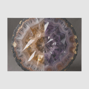 Amethyst Citrine Split Geode Crystal Luxury Tissue Paper