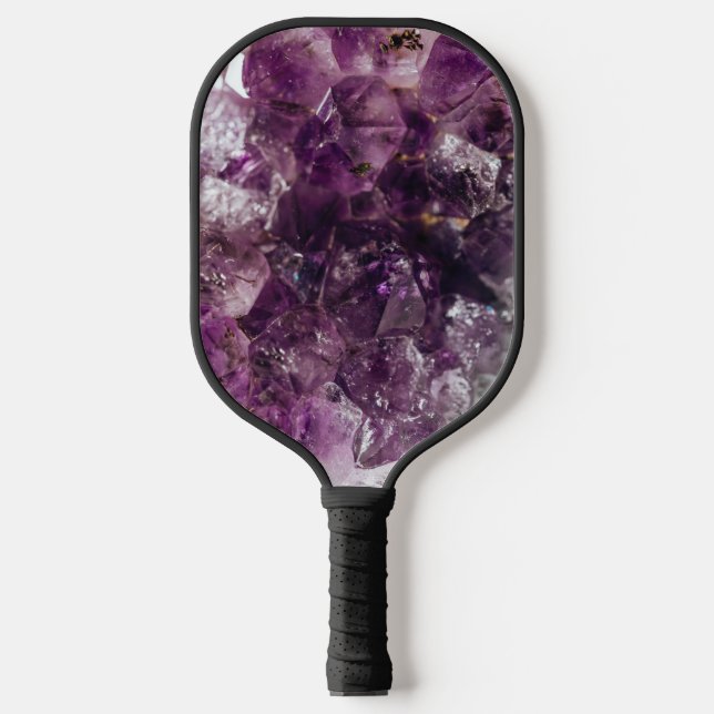 Amethyst Crystal Cleansing Energy Pickleball Paddle (Front)