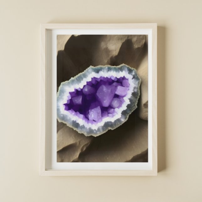 Amethyst Crystal Geode Digital Art Poster (Creator Uploaded)