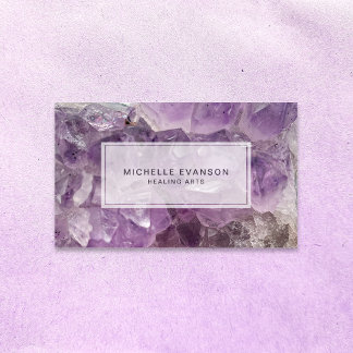 Amethyst Crystal Healing Arts Carte de visite